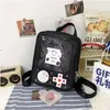 Okul çantaları sevimli açık kawaii çanta sırt çantası şeffaf çizgi film sırt çantası kadın omuz kızları Japon lolita çanta mochilas