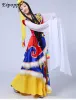 tibetan Dance Costume Costume Female Tibetan Lg White Silk Sleeves Costume Minority Dance L1Mb#