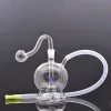 Forma redonda Queimador de Óleo de Vidro Bong Hookah Mão Fumar Tubo de Água Inline Matrix Ash Catcher Bong com 10mm Masculino Vidro Queimador de Óleo Tubo LL