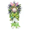 Decorative Flowers Easter Wreath For Front Door Outdoor Wall Hanging Ornament Greenery Leaves Home Wedding Porch Bedroom Party