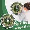 Dekorative Blumen Frühling Künstliche Blumengirlande Lebendiger Blattkranz mit realistischer Simulation für die Haustür zu Hause