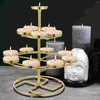 Candle Holders Butter Lamp Holder Santa Gifts Tapered Candlestick Religious Stand Alloy Vintage