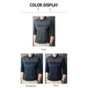 Browon Men Tee Tops 2024 Spring and Autumn Turndown Collar Busines