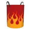 Tvättpåsar Red Fire Racing Flames Basket Collapsible Kläder Toy Hamper Storage Bin för barnskolan