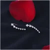 Ear Cuff 2022 Super Shiny Zircon Sier Gold Hook Clip Earrings For Women Jewelry Wholesale Gift Ears Row Drop Delivery Dhbmk