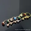 Designer High end VAN Clover Beaded Edge with Diamonds Multi color Versatile Ring Colorless and Unique Design Popular Accessories