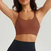 Lu Align Women Stretch Soft Justerbara tankar Stödjande Yoga Bra Nytt höst/vinter inomhus Sexig Running Yoga Bra Lemon Sports 2024