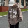 Herrtröjor tröjor stjärna mönster hoodie män brev tröja överdimensionerade full zip up y2k kläder harajuku stil enkel par kappa mode streetwear 24328