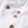 biały hotel szef kuchni LG Sleeve Chef Kurtka T-shirt Chef Mundur Restaurant Płaszcz Piekarnia Oddychająca do gotowania ubrania Logo Q8wd#