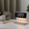 Lampe de chevet créative 3 en 1, charge sans fil, écran LCD, réveil, chargeur de téléphone sans fil, horloge de Table