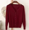 2020 primavera cardigan donna coreano scollo a V cardigan lavorato a maglia Feminino signore Lg manica allentata mozziconi cardigan cappotto sottile ZY3603 W29C #