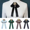 Bow Ties Female College Style Bow Tie JK Uniform Shirt Skirt Bank Flight Attendant Professional Dress Collar Flower Accessories 12 * 19cm Y240329