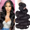 Mèches indiennes naturelles Body Wave, cheveux bruts, non traités, Extensions de cheveux vierges 10A, pour femmes