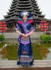 guangxi Unique Gnt Femelle 3 Mars Performance Ethnique Vêtements Minorité Tenue Adulte Zhuang Brocart Brodé Lg Dr x9Y8 #