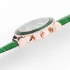 Montres-bracelets 2024 Hommes Femmes Vert Automatique Montre Mécanique Saphir Verre Miroir Cuir Dames