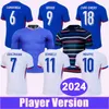 2024 Franse Mbappe Mens Player voetbaltruien Kolo Muani Saliba Fofana Giroud Dembele Pavard M.Thuram Home Away Trainingskleding en voetbaloverhemden met lange mouwen