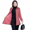 Automne hiver chaud mince veste matelassée veste à manches Lg Parkas nouveau moyen âge femmes cott-rembourré hauts mère Cott manteau A0FG #