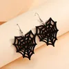 Orecchini a bottone Halloween Dark Series Black Spider Web Design Ciondola gioielli in acrilico stile GothPunk Regalo femminile creativo