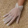 Gants de mariée Gants de mariage Gants de gaze blanche Femme Gants en dentelle fine Dames Fingered Perle Accessoires de mariage q74J #