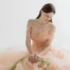 Fairy Peach Pink Tulle Corea Lady LG Prom Dres для свадьбы на фотосессии 3D FRS Вечерние платья Свадебные фотошоутклклклклклк-515 W1YZ#