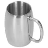 Mugs Wine Cup Ergonomics Design 500 ml 304 Rostfritt stål Tjockt handtagstångsmaterial Ölmugg för inomhusresor utomhusmöte