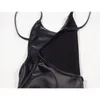 Sexy Faux Cuir Dr Backl Club Party Court Dr Solid Noir Wet Look Latex Bodyc Push Up Soutien-Gorge Mini Micro Dr I3YK #