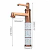 Badrumsvaskar kranar Yanksmart Basin kran 1 Handle Ross Golden Ceramic Deck Mount Single Hole Mixer Tap