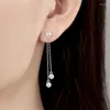 Boucles d'oreilles en argent Sterling 925, géométrie Simple pour femmes, hexagramme étoile lune, clous d'oreilles fins, bijoux cadeaux de soirée