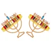 Tableau de table 2 pcs boucles de serviette kosher fournit la décoration de Noël Menorah Zinc Boucle décorative de serviette Bougies