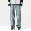 Męskie workowate dżinsy Drukuj proste dżinsowe spodnie Hip Hop Streetwear Luxury Desinger Retro Y2K Loose Spoders Dżinsy dla mężczyzn P47Q#