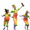 النمط الصيني يانغكو الرقص ارتداء الفتيات الرقص الشعبي التجاري الأزياء هانفو أزياء مروحة الرقص الكلاسيكي القديم الرقص N38Q#