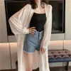 2020 Bohemian Summer Beach Wear LG KIMO Cardigan Chiff Tunika Kobiety Tops Bluzka Sarg Plage L28H#