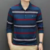 2024 Fashion Brand 95 Cotton Polo Shirt Men Long Sleeve Striped Autumn Casual Clothing Streetwear Male Korean Tops 240328