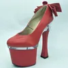 Dance Shoes LAIJIANJINXIA 18CM/7inches PU Upper Sexy Exotic High Heel Platform Party Women Pumps Pole D124