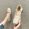 Casual Shoes String Bead Loafers Woman Flats Sneakers Shallow Square Toe Grandma Women 2024 Pearl Belt Buckle Moccasins Plus Size 40-43