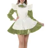 Peter Pan Collar Sexy Mini Maid Dress with Ruffle Apron Sweet Kawaii Shiny PVC Leather Sissy Fetish Party Dress Cute Cosplay Clothes