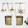 Candle Holders Decorative Tray Snowflake Flying Rotating Candlestick Practical Candleholder Durable Revolving Windmill Christmas