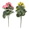 装飾的な花1バンチ36cm人工ゼラウムマルチカラー偽の植物フラワーショップ用品ウェディングパーティーガーデン用ホームデコレーション
