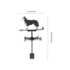 Garden Decorations 3d Animal Metal Weather Vane Roof Decoration Dog 1 Wind Direction Indicator Yard Iron Lawn Vanes For Sheds