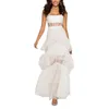 Robes de soirée Robe en tulle sexy pour femmes Robe en dentelle au crochet Voir à travers Maxi Cocktail