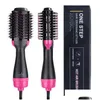 Escovas de cabelo Onestep Secador Volumizer Salon Air Paddle Styling Escova Gerador de íons negativos Straightener Curler1266865 Drop Delivery Pr Oteyp