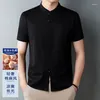 Polos masculinos camisa polo de linho de algodão 2024 verão homem camisas de manga curta