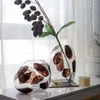 Vases Creative Variegated Ink Glass Vase Terrarium Hydroponic Plant Container Modern Art Home Desktop Decoration Ornament Gift