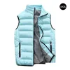 Gilet da uomo Gilet casual da uomo Giacca ispessita senza maniche in cotone imbottito caldo cappotto traspirante antistatico per l'autunno inverno Rosso Blu D Dhny6