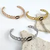 Armreif Edelstahl Cuban Link Manschette Armbänder Für Frauen Männer Klassische C Form Armreifen Armband Gold Farbe Handgelenk Schmuck Geschenke