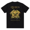 Vintage Queen Rock Music Band Graphic Printed T Shirt Fi Casual Crew Szyja Krótki rękaw plus siudra Kobiety Kobiety C4EC#