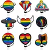 21 couleurs LGBT arc-en-ciel amour drapeau silicone paille toppers accessoires couverture charmes réutilisable anti-éclaboussures boire bouchon anti-poussière décoratif 8mm/10mm fête de paille