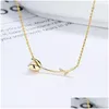 Pendant Necklaces Flower Choker Necklace 100% 925 Sier Tips For Women Elegant Pendants Lead And Nickel Drop Delivery Jewelry Dhvgi