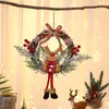 Fiori decorativi Natale simulato ghirlanda anello rattan decorazione pografia oggetto