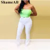 plus Size High Waist Stretchy Skinny White Bell Bottoms Jeans 4XL Distred Bodyc Pencil Denim Pants Lady Indie Trousers Jean R3wO#